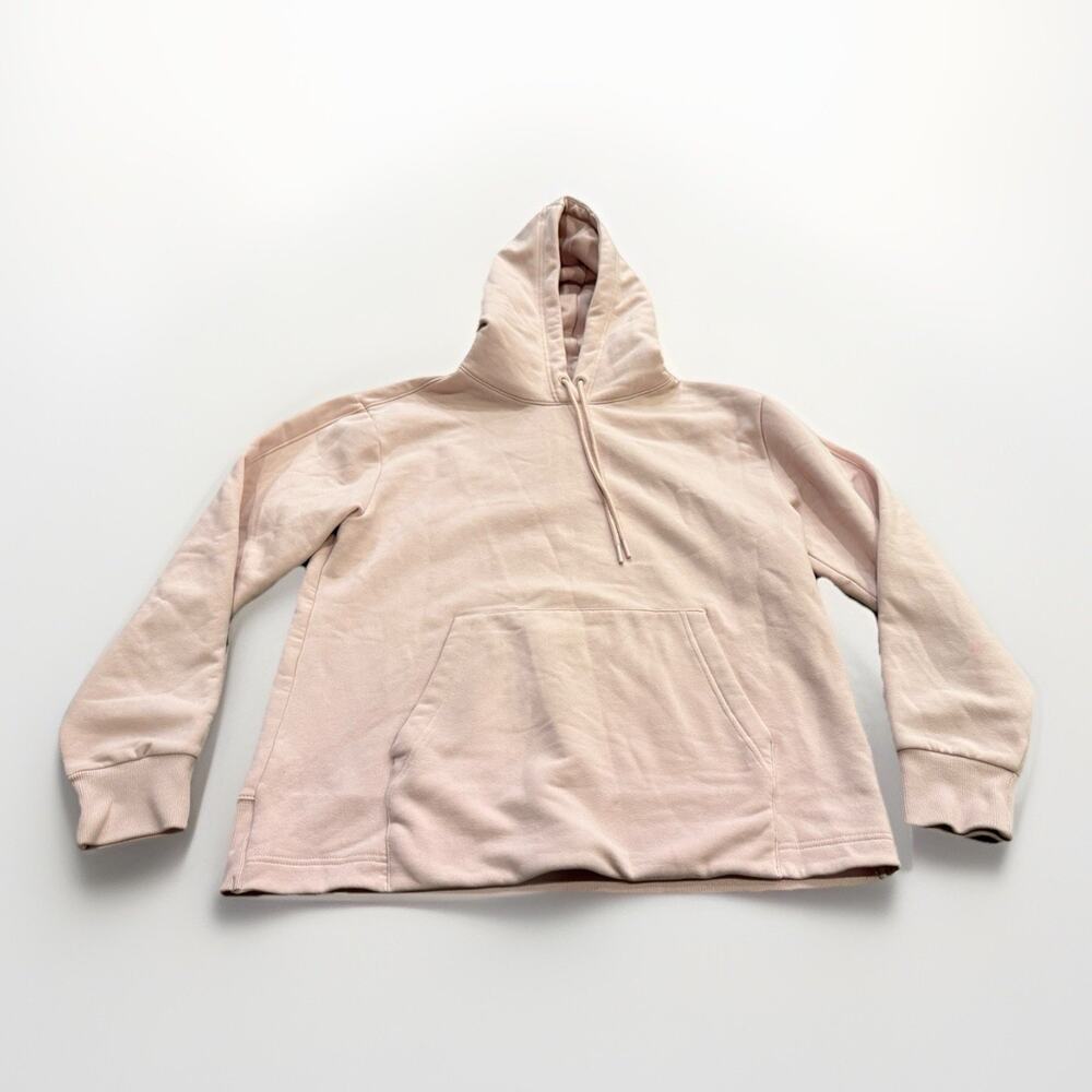 Athleta Womens Salmon Fleece Pullover Hoodie Sweatshirt Size M Medium